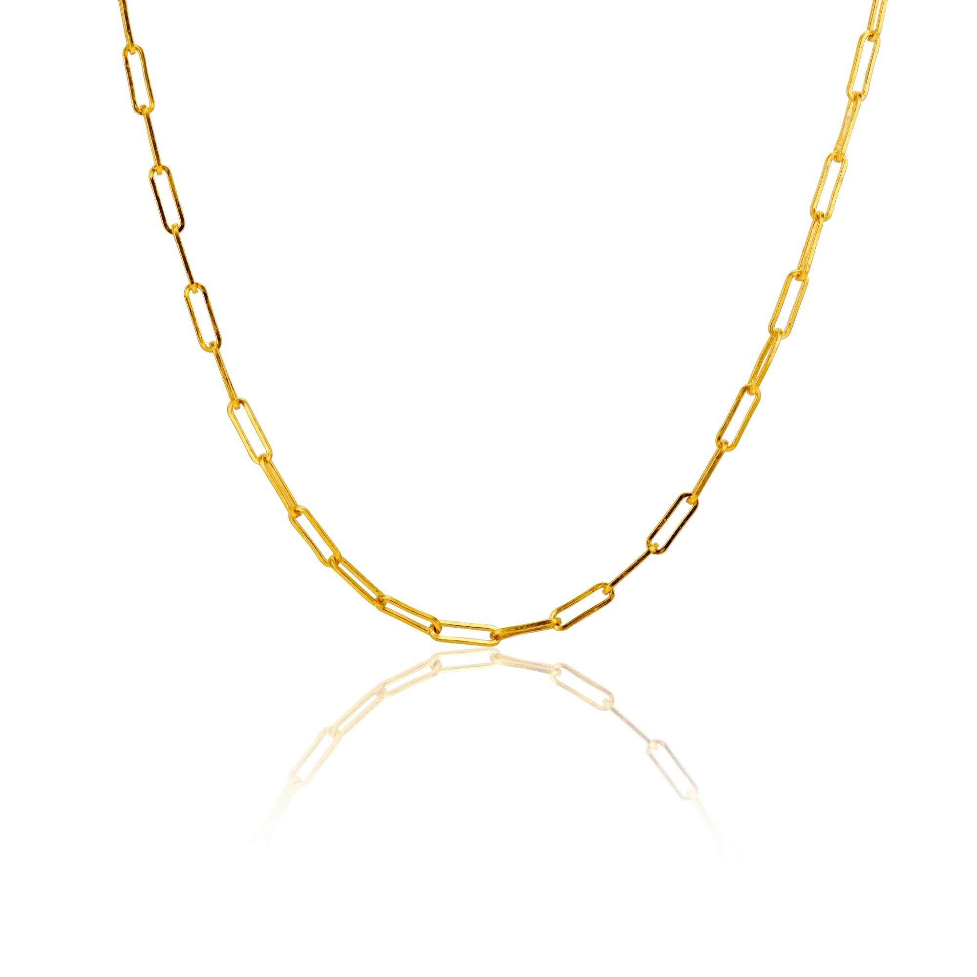 Menē Paperclip Chain 24 Karat Gold Mene