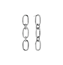Load image into Gallery viewer, Rectangular Link Drop Earrings
