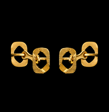 Load image into Gallery viewer, Nick Foulkes Striped Flat Chain Cufflinks

