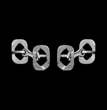 Load image into Gallery viewer, Nick Foulkes Striped Flat Chain Cufflinks

