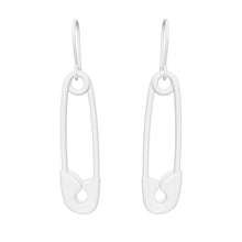 Load 3D model into Gallery viewer, Safety Pin Drop Earrings
